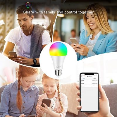 Dimmable E26 স্মার্ট ওয়াইফাই LED বাল্ব Alexa Google Home 2700K-6500K RGBWW-এর সাথে কাজ করে