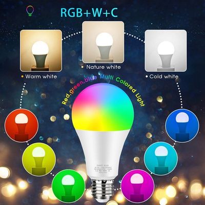 Dimmable E26 স্মার্ট ওয়াইফাই LED বাল্ব Alexa Google Home 2700K-6500K RGBWW-এর সাথে কাজ করে
